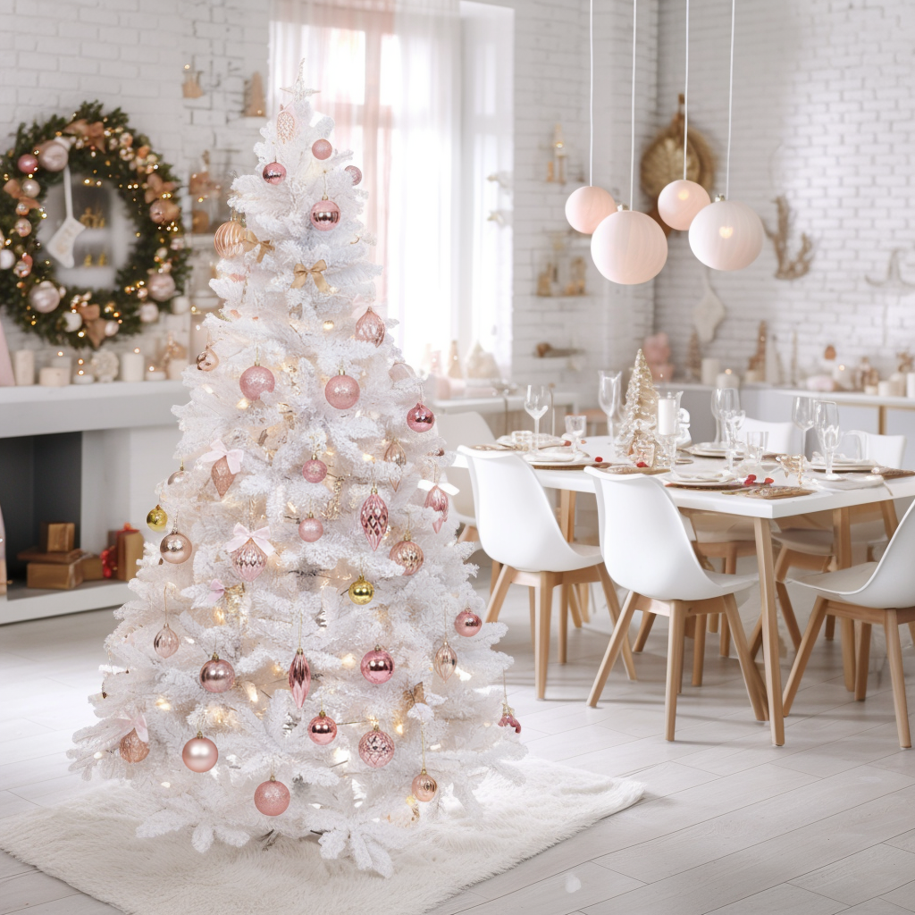 Елка искусственная Звон вьюги белая 210 см ПВХ белый иней 1154 веток