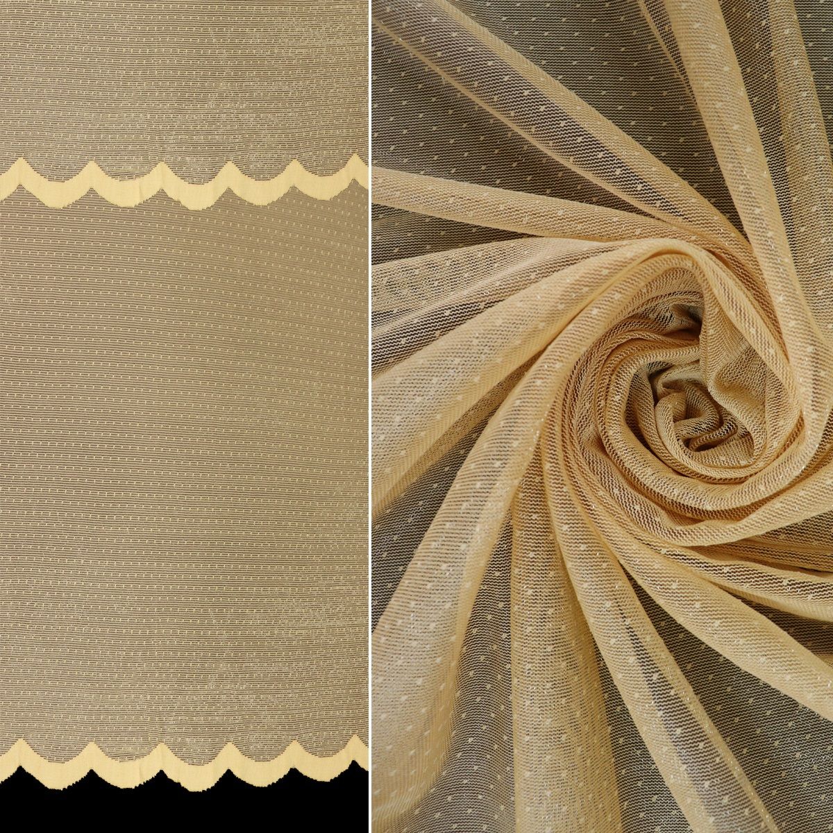 Ткань для штор Тюль сетка HX M TKS01-el/280K Set желтая