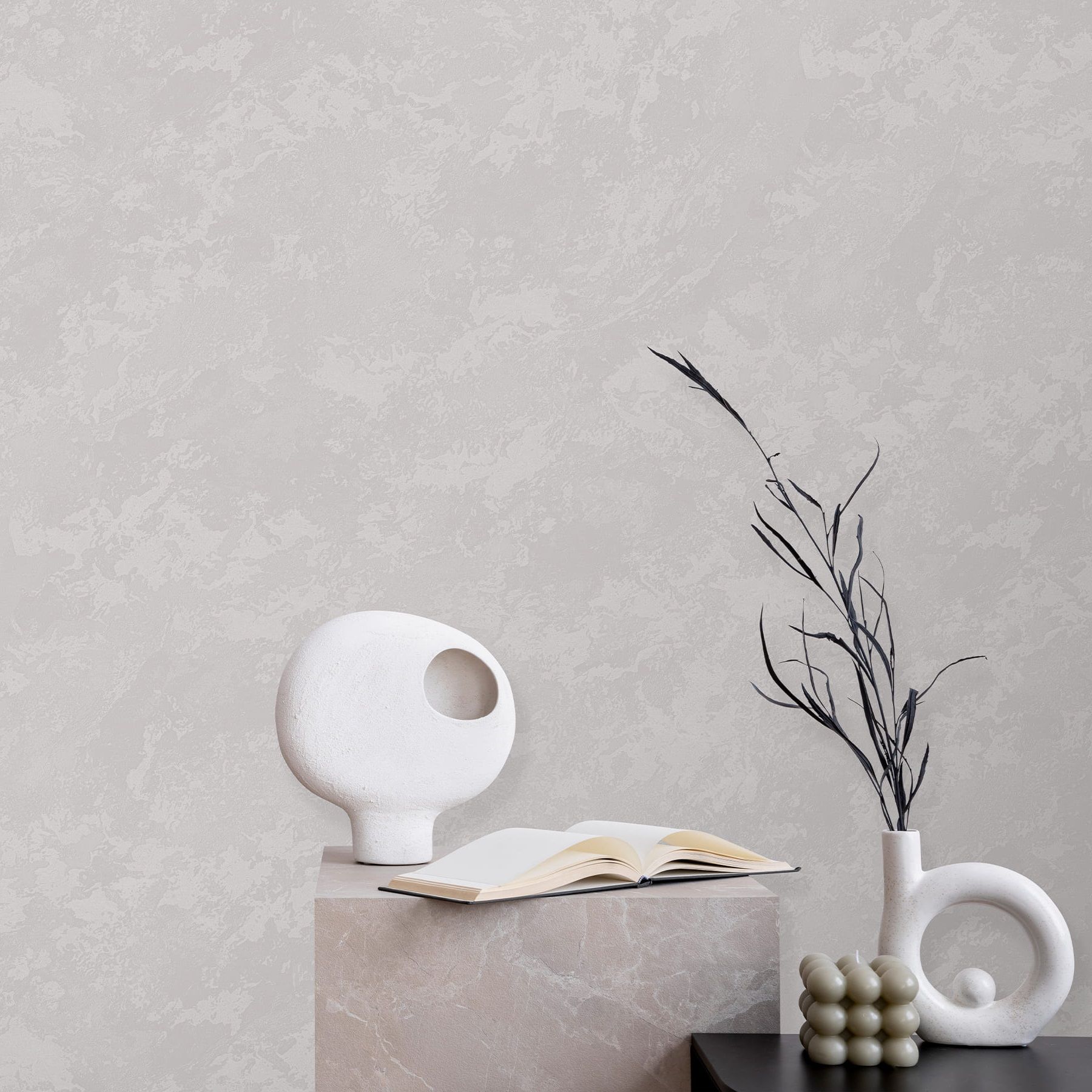 Обои Victoria Stenova Astra 589526 пудровые штукатурка 1,06х10,05 м