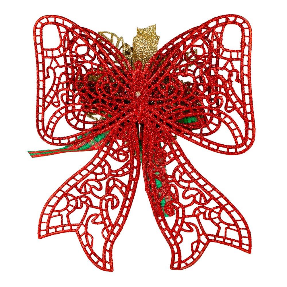 Украшение новогоднее Бант L18 W3 H22 см