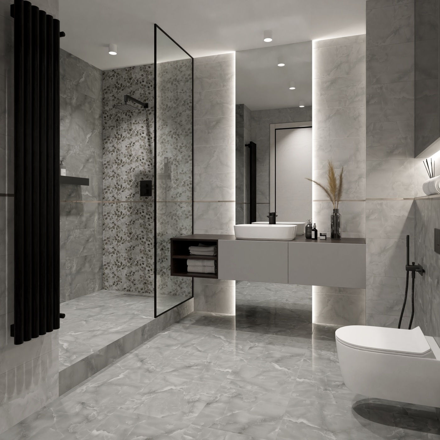 Плитка напольная Тянь-Шань Сильвия TP453666D 450х450 мм 8,5 мм серая матовая 2,025 м2