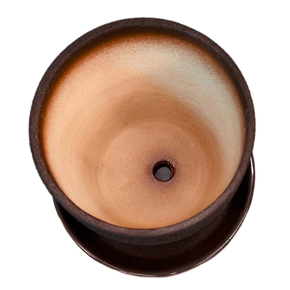 Горшок цветочный Бутон Винил шоколад 12 см 0,9 л