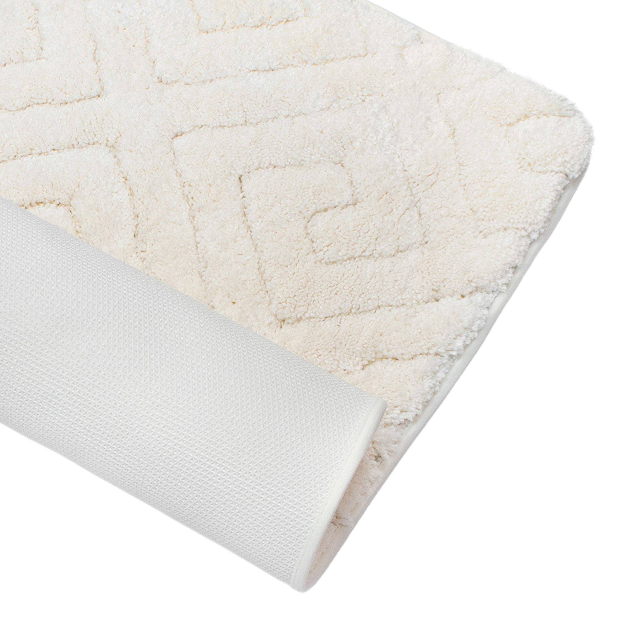 Коврик для ванной комнаты 60х100 см Zalel Sophisticated White
