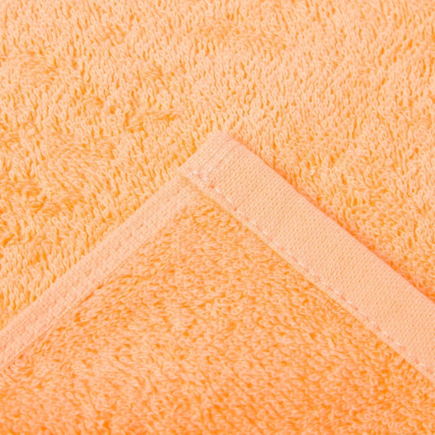 Полотенце махровое гладкокрашеное 50х90 см персиковое 400 гр/м2 без бордюра