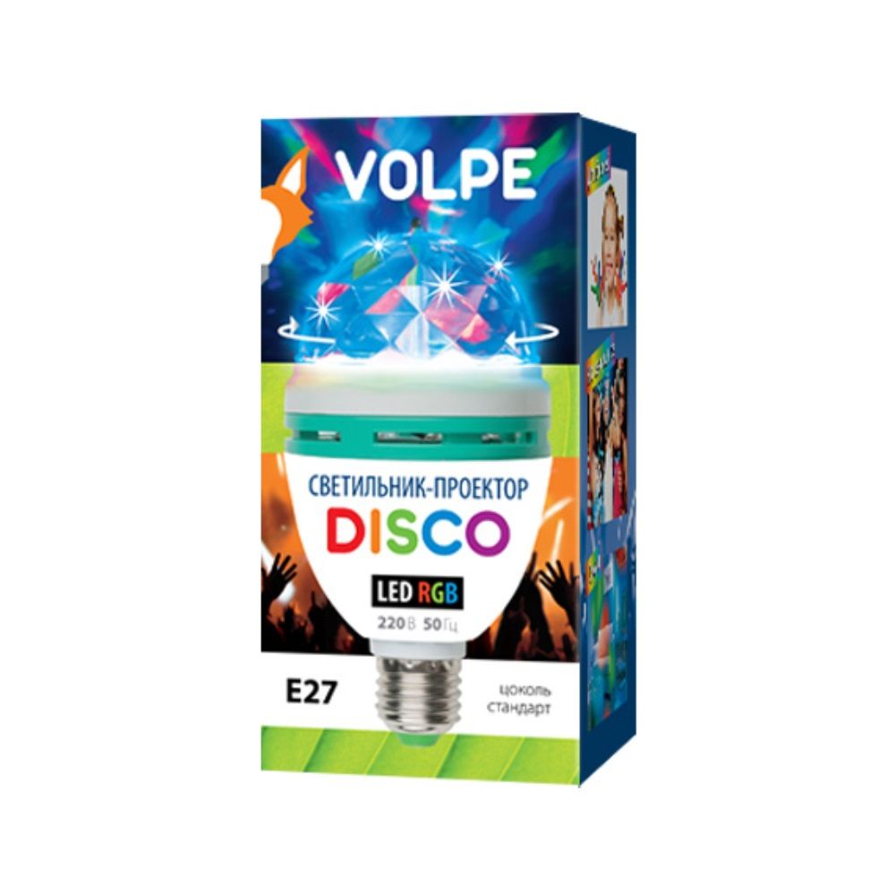 Дисколампа LED Е27 220В Серия DISCO многоцветный ULI-Q301 ТМ VOLPE