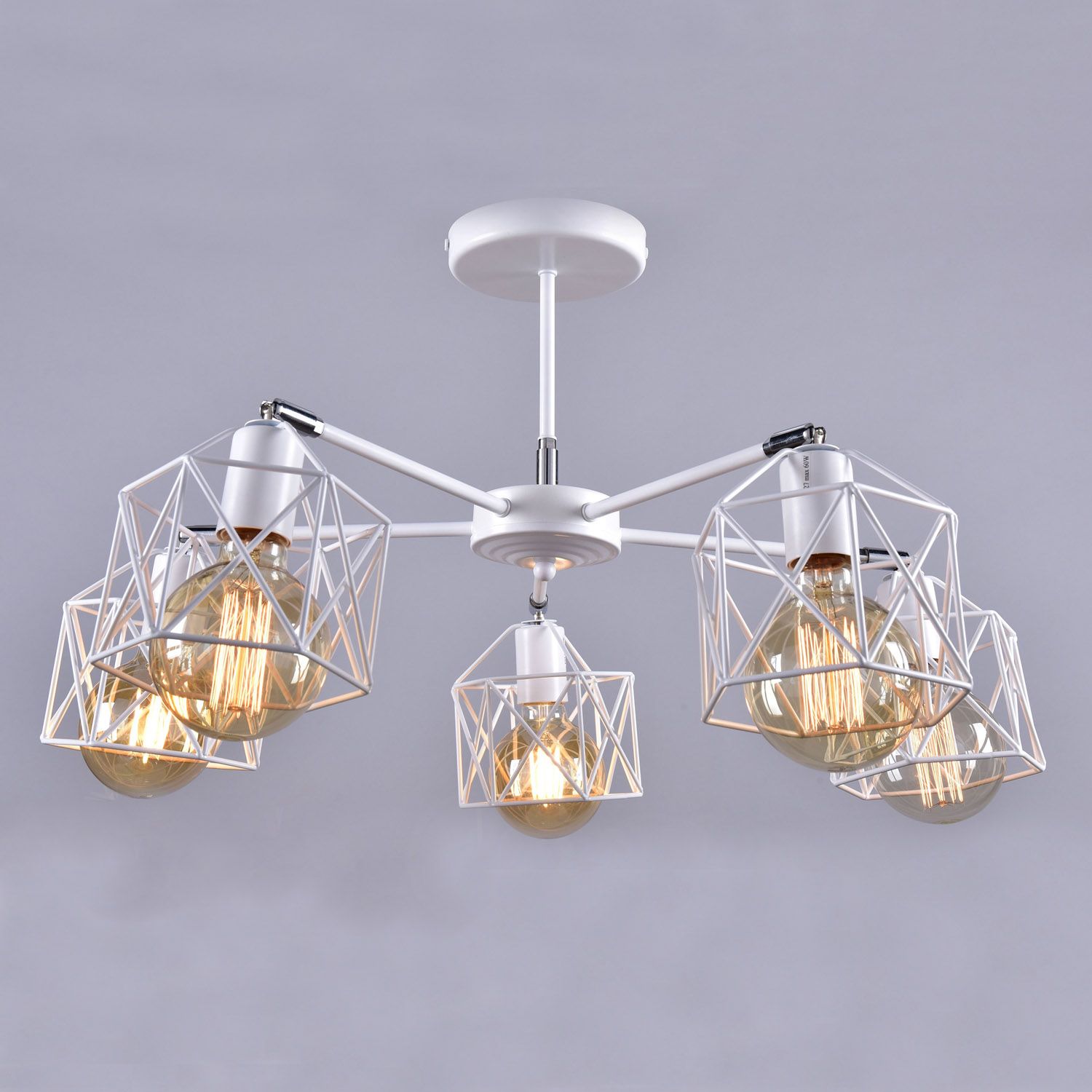 Люстра "Анхель" РС21101 WT+CR/5C