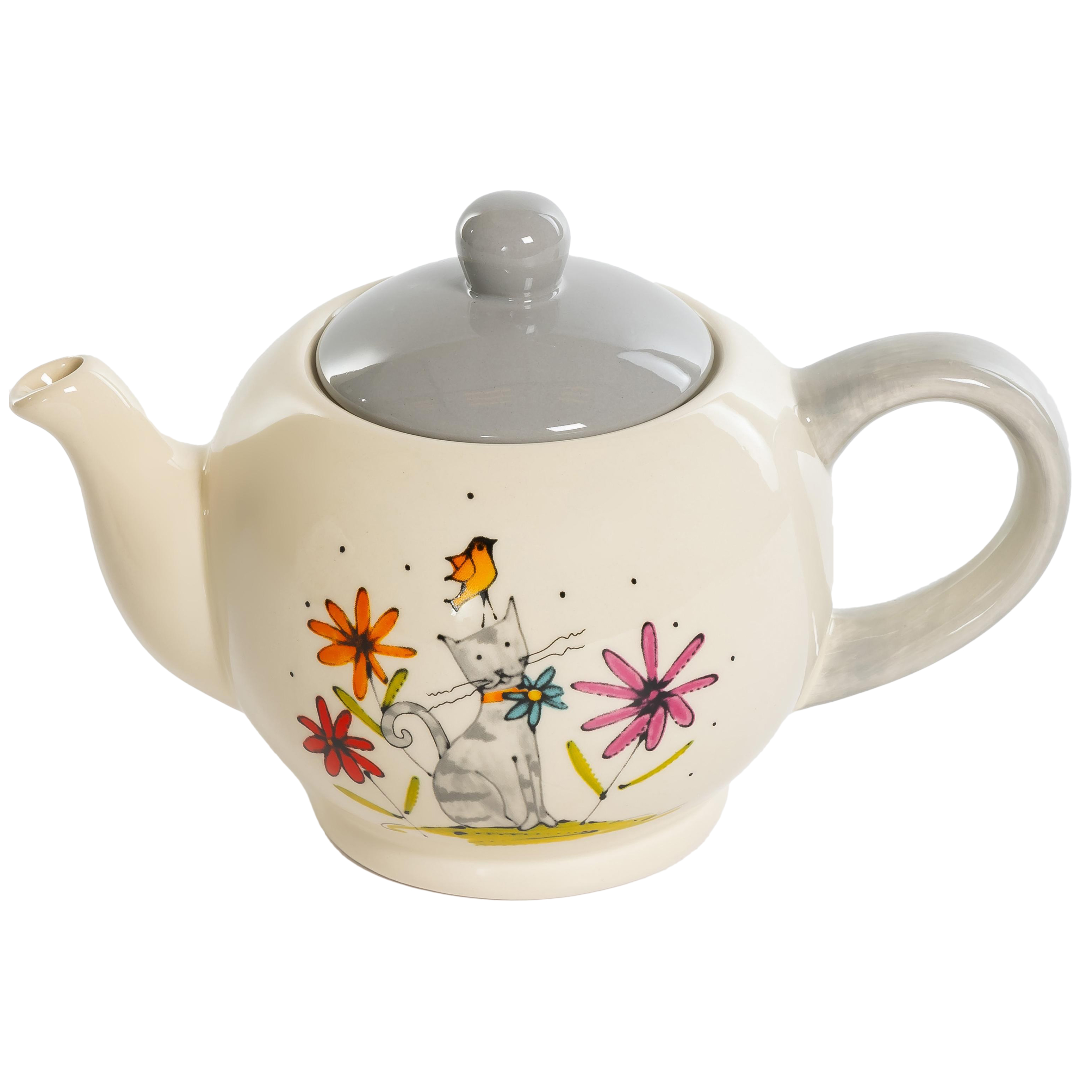 Чайник заварочный Cерый кот 950 мл доломит