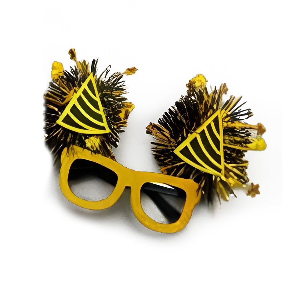 Очки карнавальные Елочки с мишурой 14х20 см микс 2024-8539