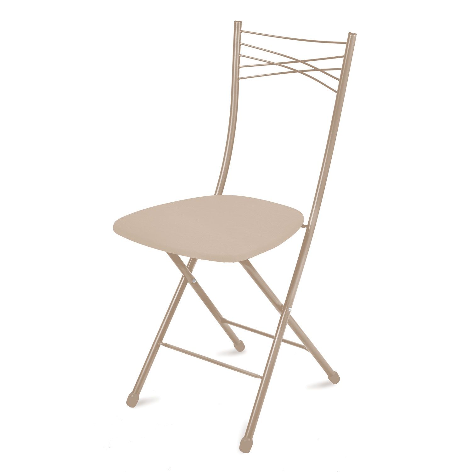 Стул Ника 1 слоновая кость/бежевый металлик