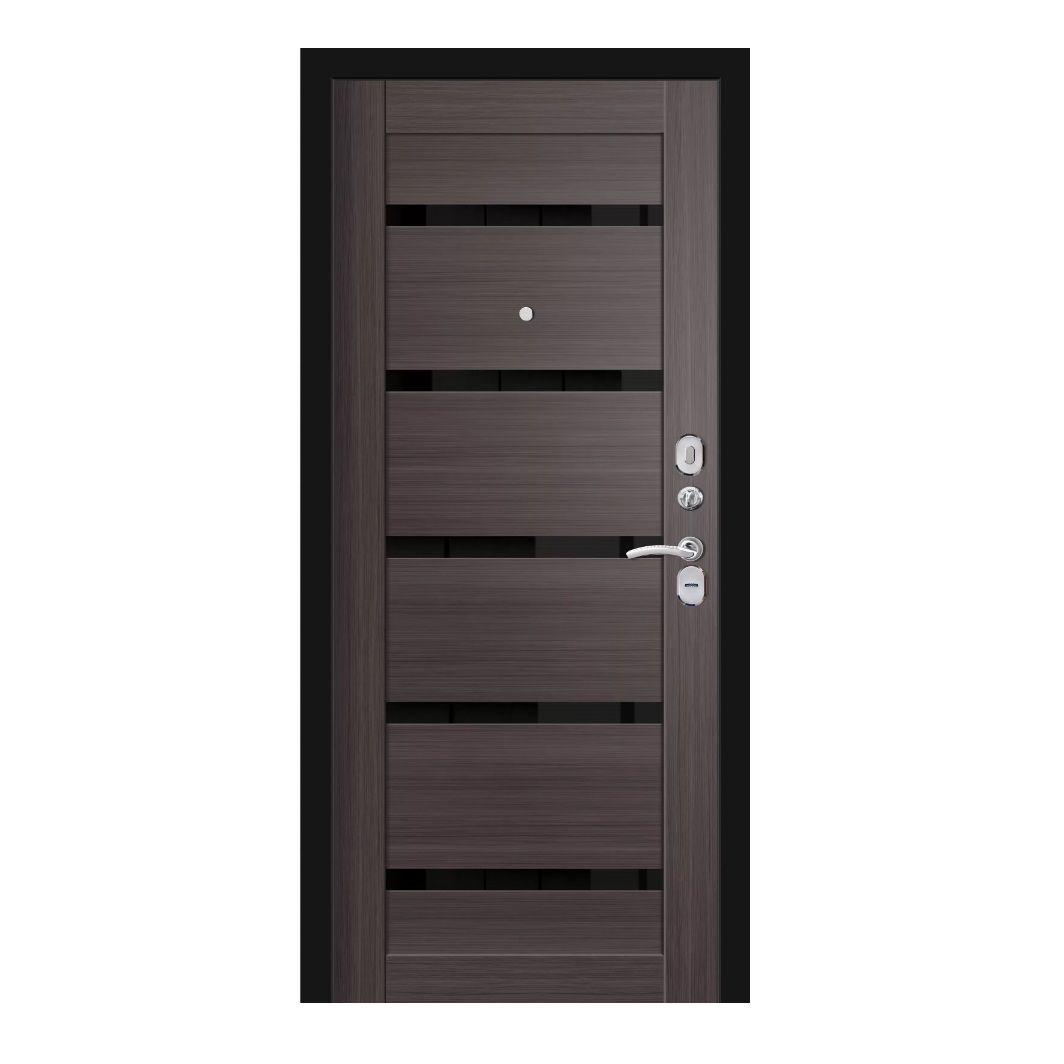 Дверь металл Хит-7 Nova черный шелк Элис Марио венге 960х2050 мм R