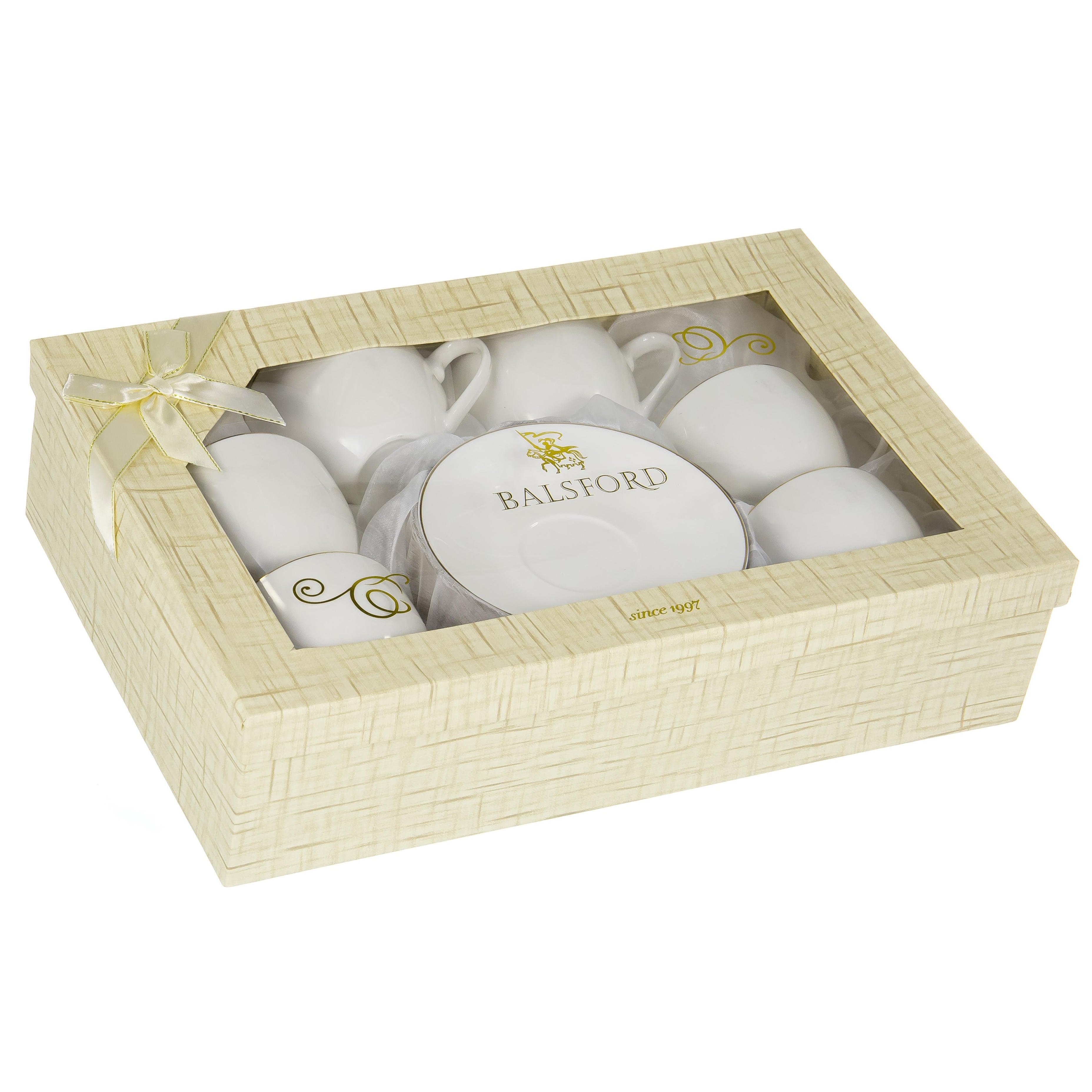 Набор чайный Balsford Грация Анжелика на 6 персон 12 предметов 220 мл фарфор 101-01002