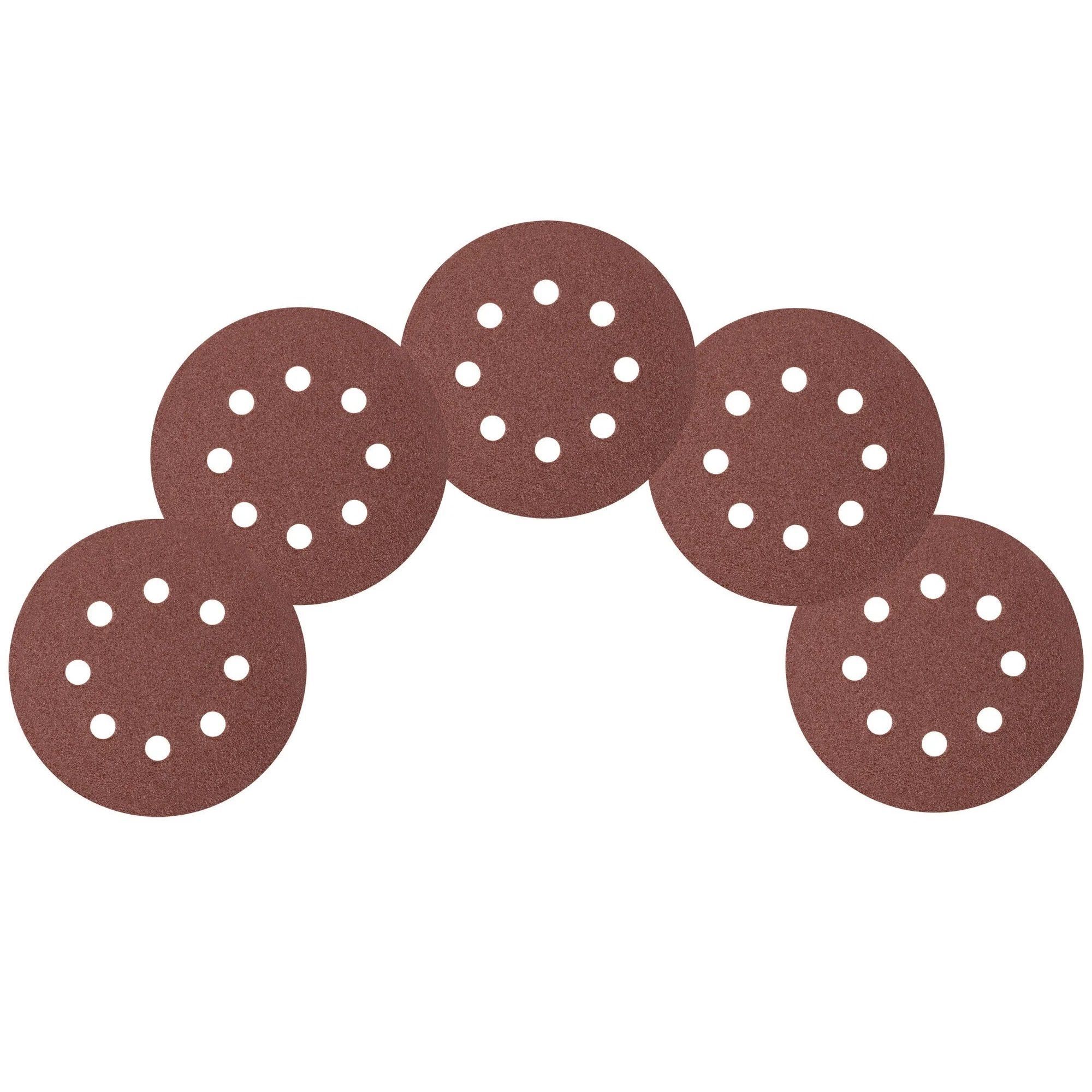 Круг абразивный 150 мм Р60 на ворсовой основе перфорированный под липучку 5 шт 45-9-286