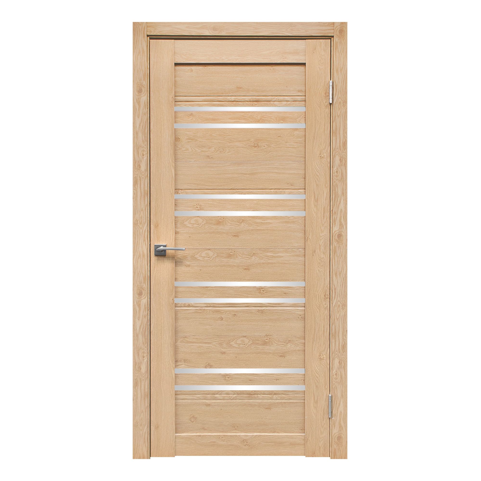 Дверное полотно О2 ПВХ ольха стекло сатинат 2000х700х38 мм