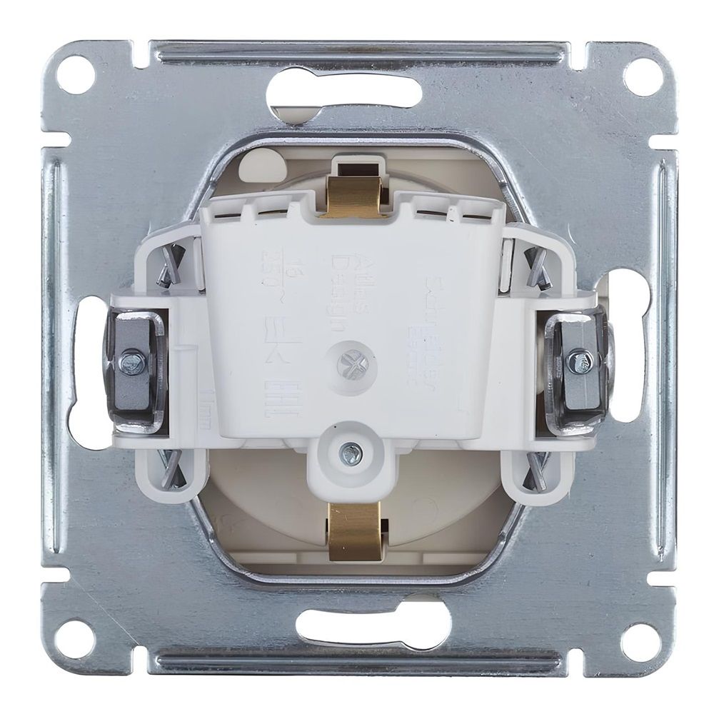 Розетка механизм 1-м СП AtlasDesign Aqua 16А IP44 с заземл. защ. шторки с защ. крышкой бел. SchE ATN440146
