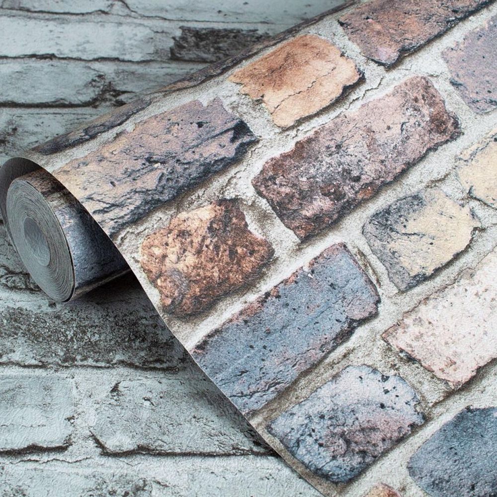 Обои TM Decolor Палермо С6 Д886 гр 2 01 разноцветные кирпич 0,53х10,05 м