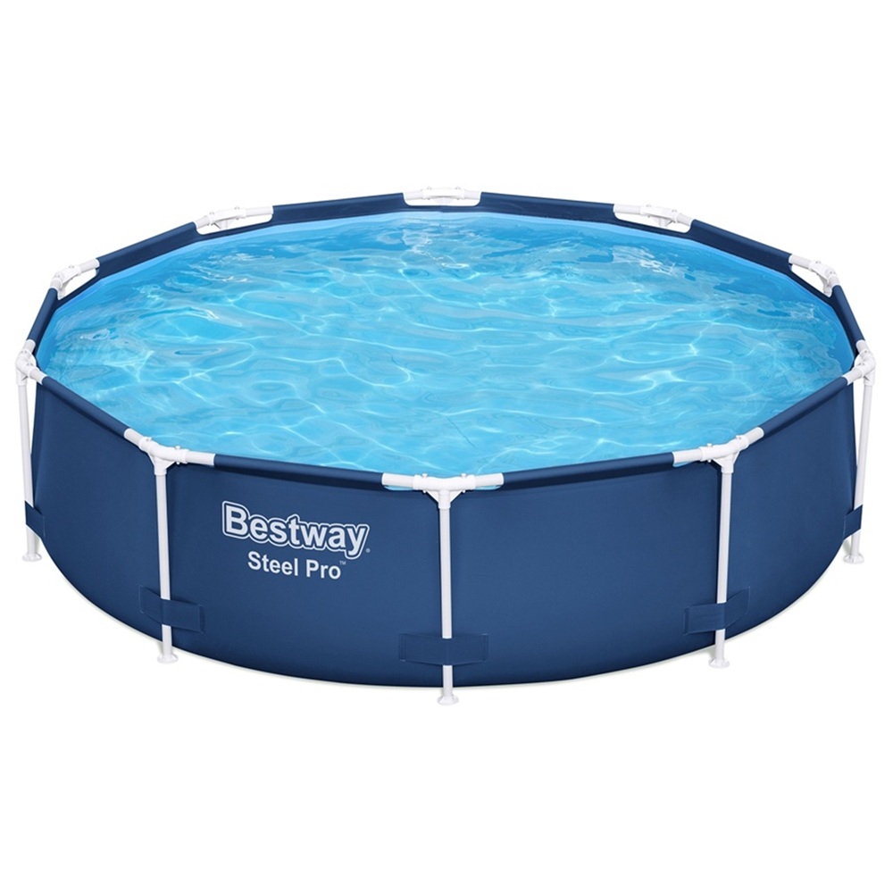 Бассейн каркасный круглый 305х76 см 4678 л Bestway Steel Pro 56679 (ф/насос 1249 л/ч)