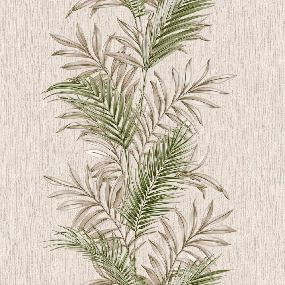 Обои Саратовские Сочи С14Ф Ф894 гр 2 02 бежевые листья пальмы 0,53х10,05 м