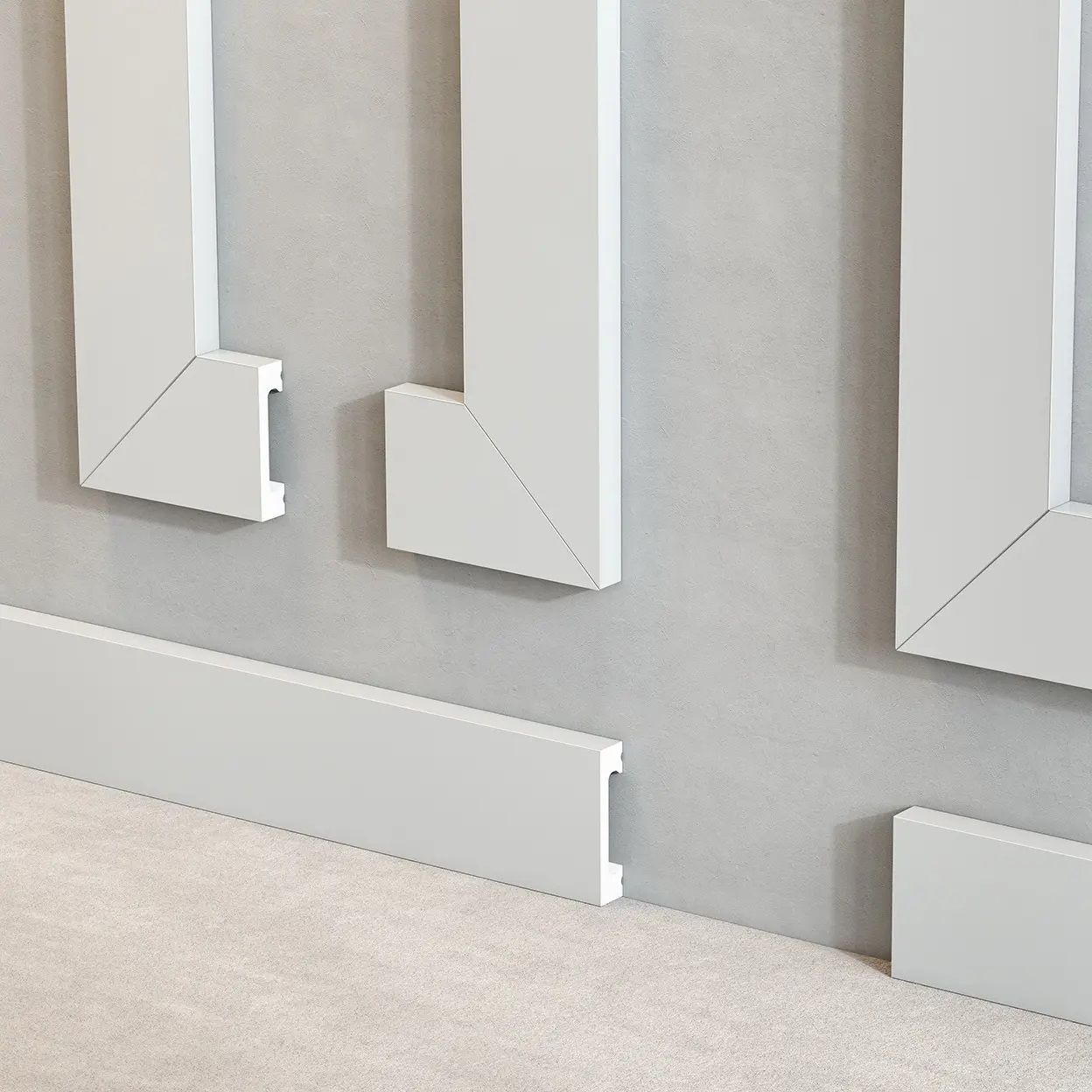 Плинтус напольный Cosca SoftTouch PX050-038 65х15х2000 мм серый