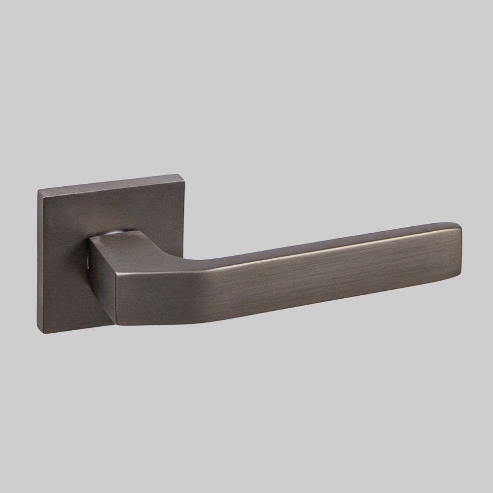 Ручка дверная Dенали light Тянь-Шань мат черный никель квадратная розетка