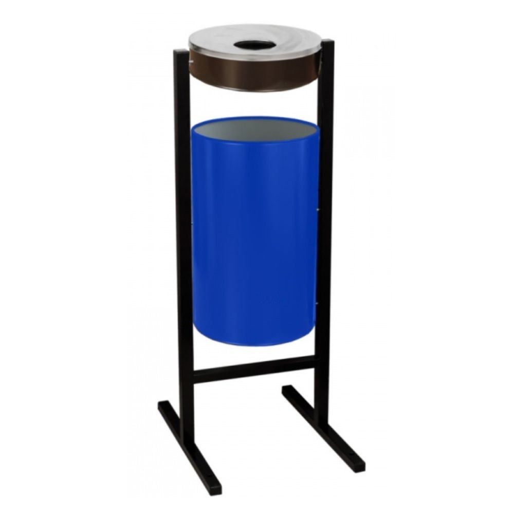 Урна уличная с пепельницей СЛП-300 синяя