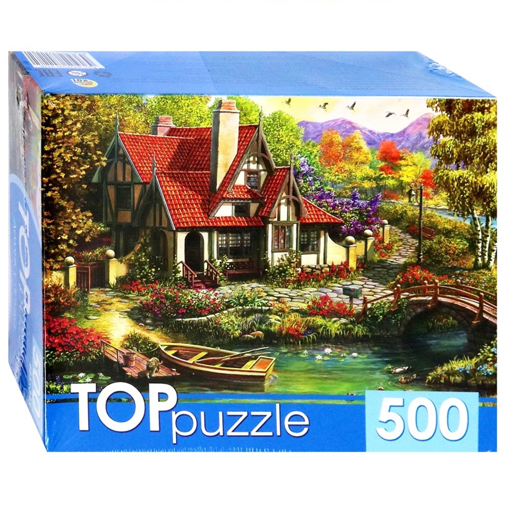 TOPpuzzle. ПАЗЛЫ 500 элементов. ХТП500-4228 ДОМИК У ПРУДА