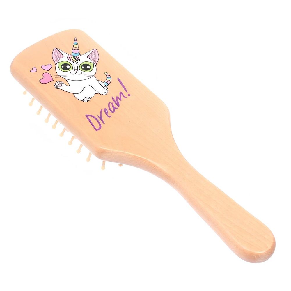 Расческа массажная детская Baby brush Котенок