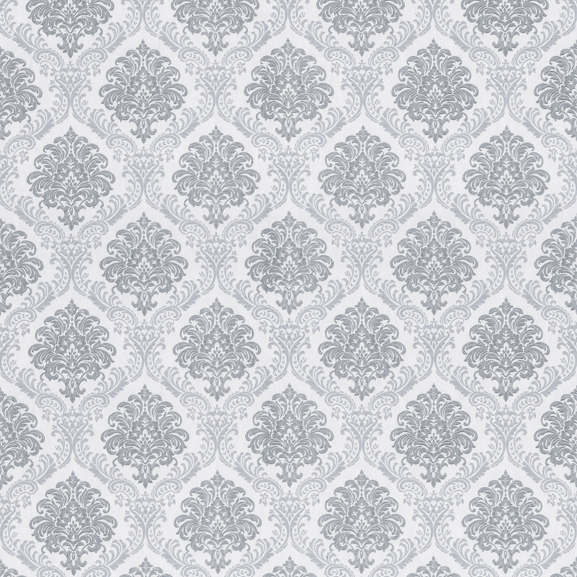 Обои Vilia wallpaper Элеганза 1901-21 белые вензеля 1,06х10 м