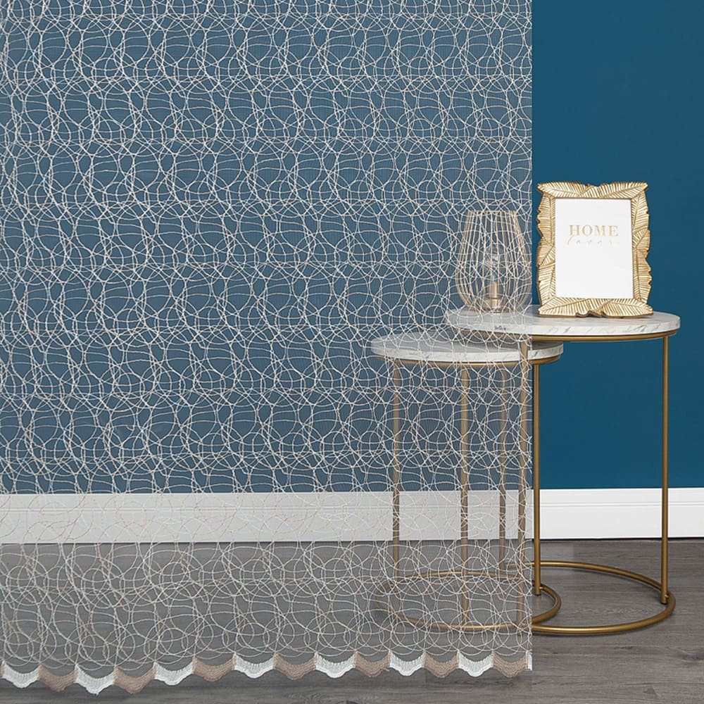 Ткань для штор Сетка вышивка Valencia TRT 8172-be/290 SB