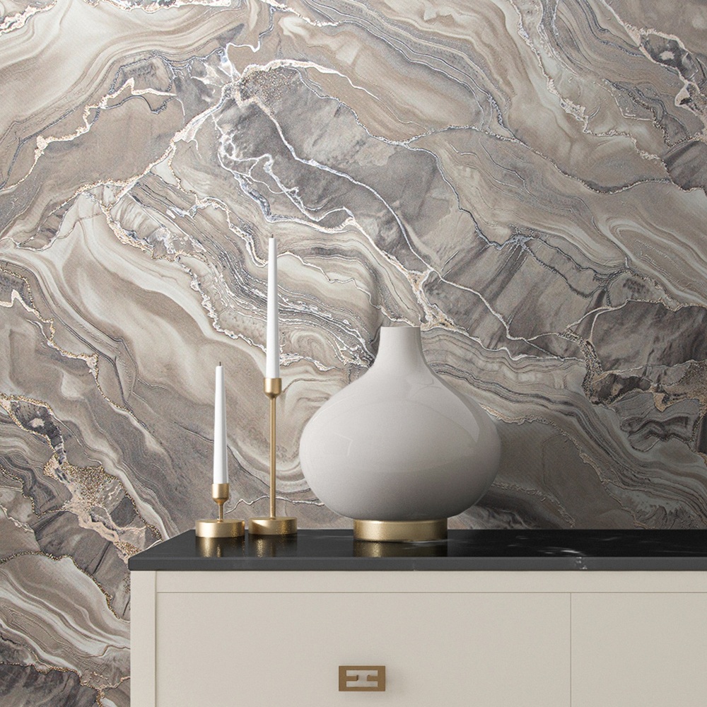 Обои NewAGe Era NA9149-24 коричневые мрамор 1,06х10,05 м