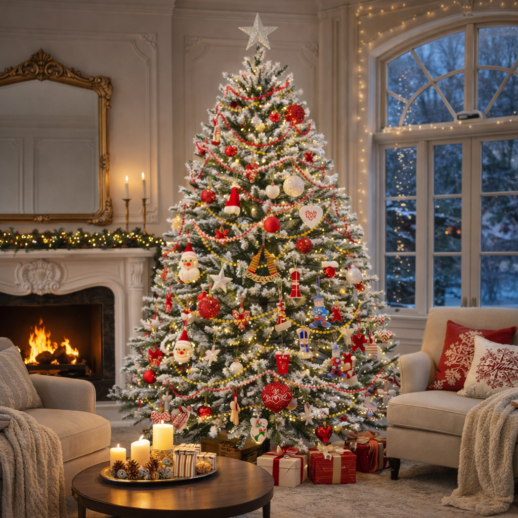 Елка искусственная Лидер 190 см зелено-белая