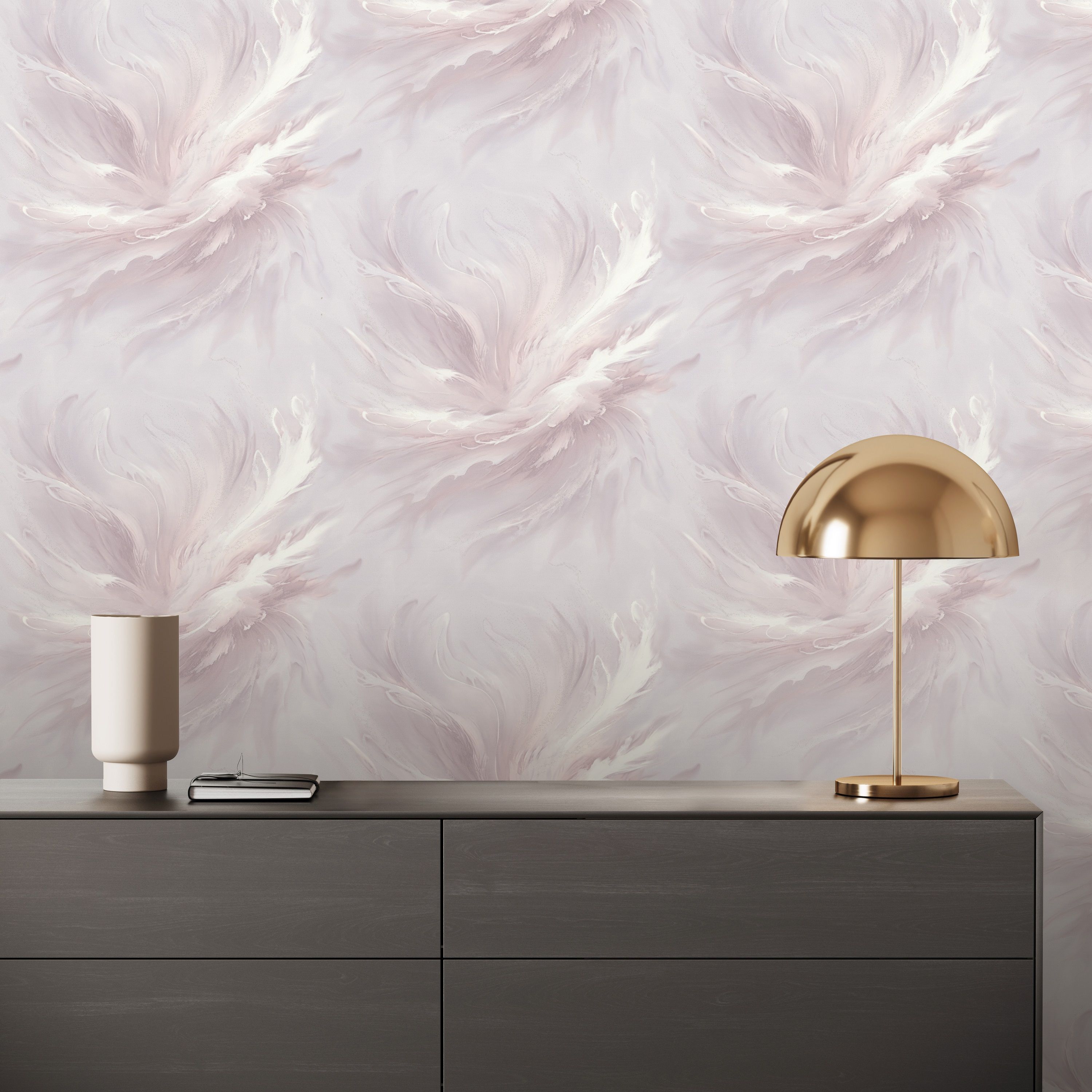 Обои Euro Decor Floravento 7324-12 пудровые абстракция 1,06х10,05 м