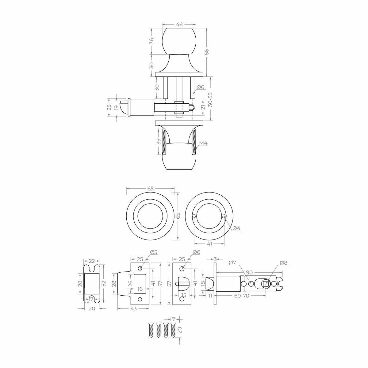 Ручка-защелка Marlok BL ЗШ-05 черный