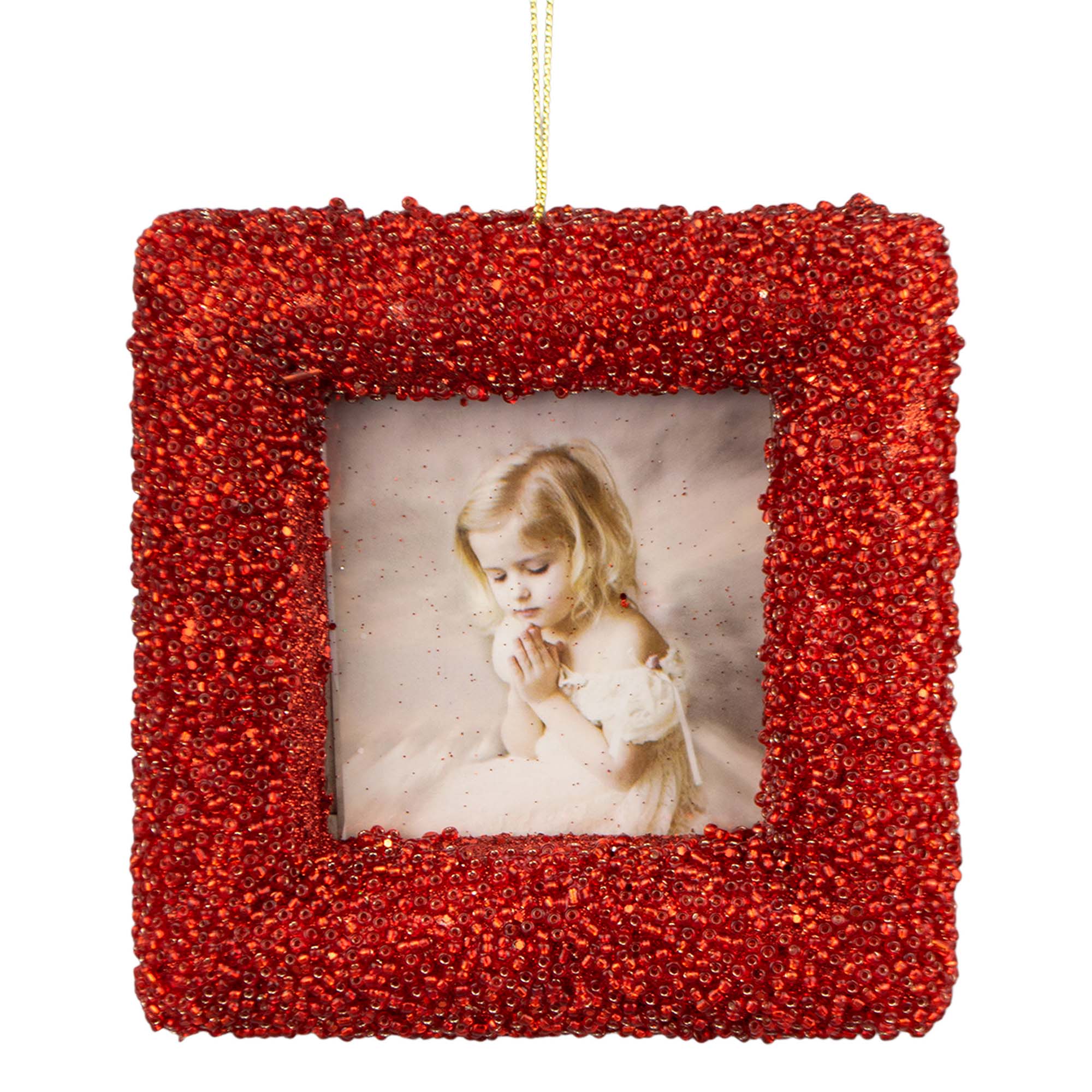 Украшение новогоднее Фоторамка 12х12 см красный 10121-2358