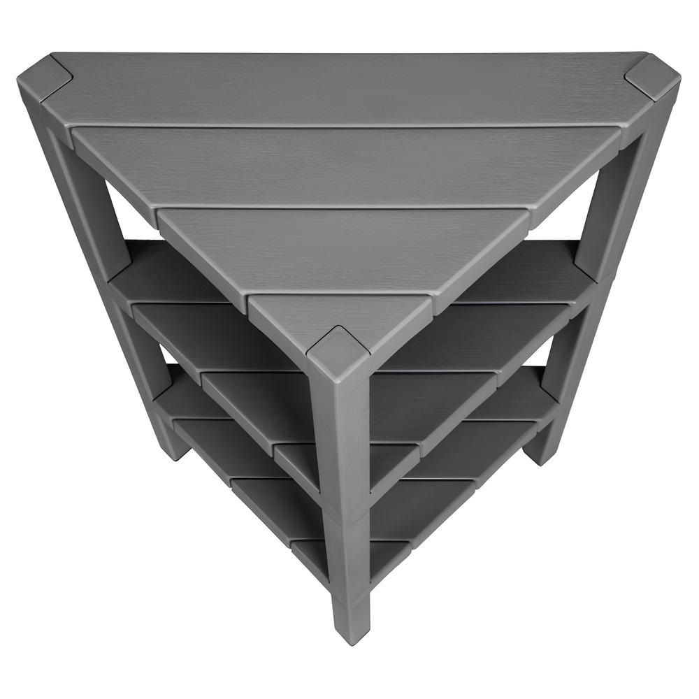 Этажерка угловая Nature 330х725х330 мм 3 секции серая