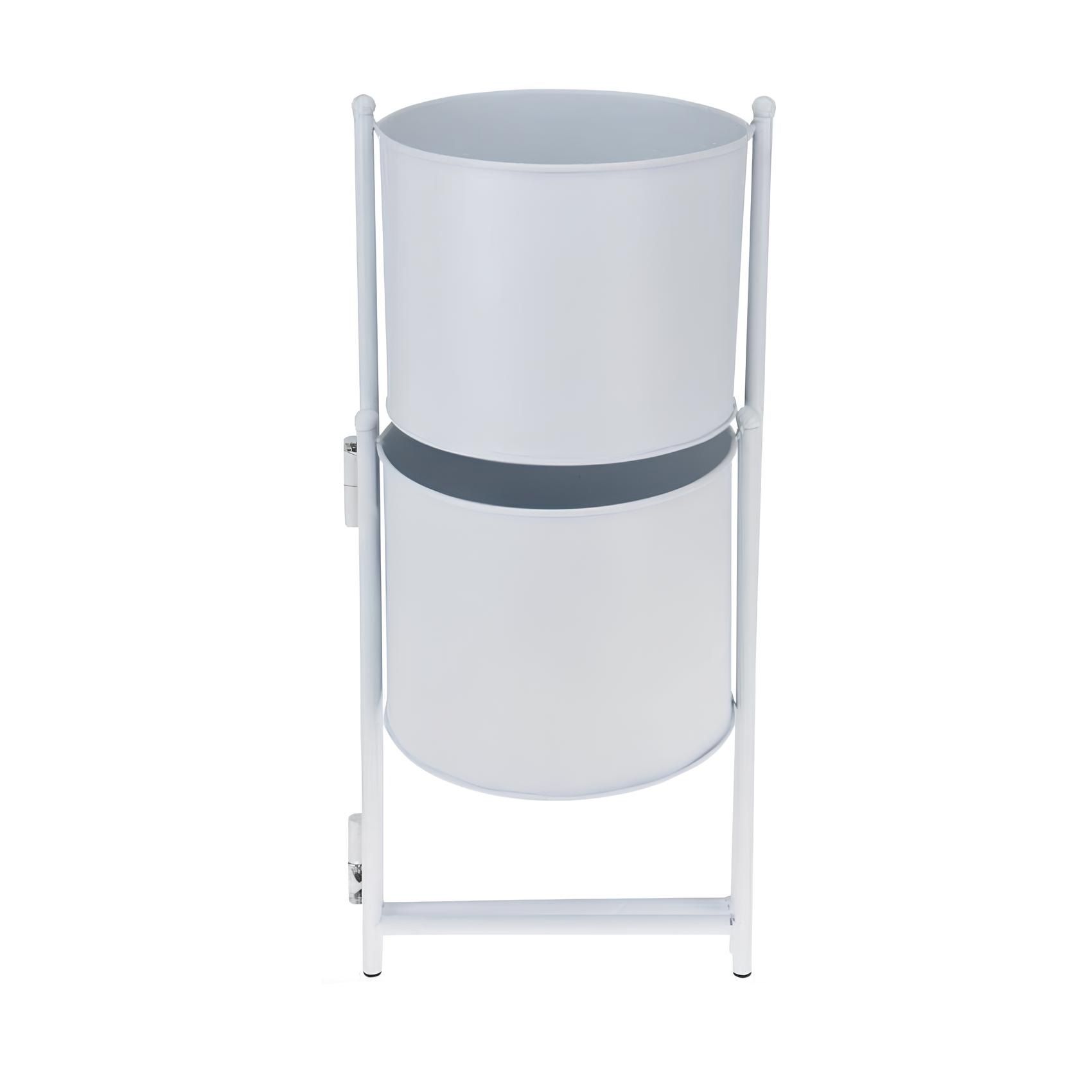 Набор кашпо на подставке 51х20х44 см белый (2 шт)