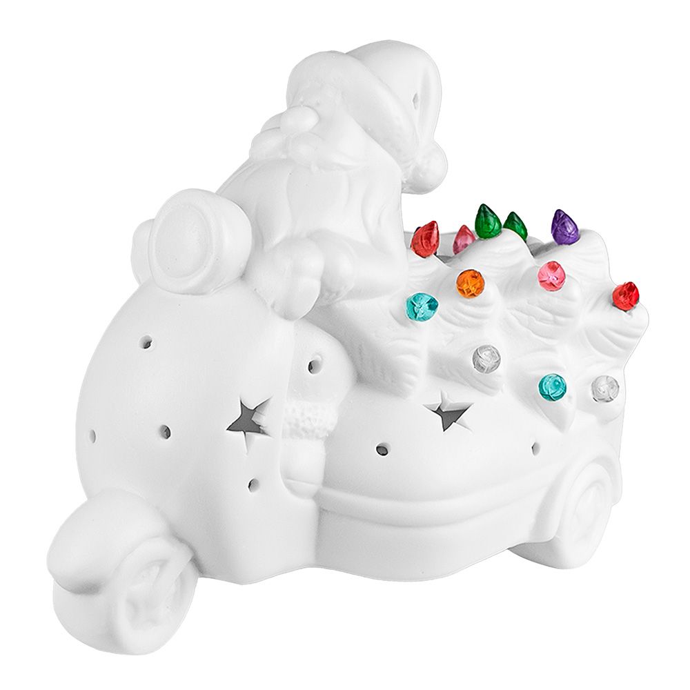 Украшение новогоднее Гонщик из фарфора, со светодиодной подсветкой 3 элемента питания LR44 17х9х12,5 см