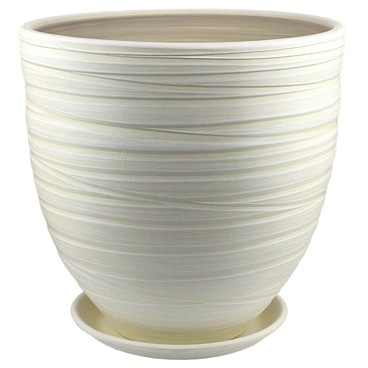 Горшок цветочный Бутон Модерн ваниль 37 см 26 л
