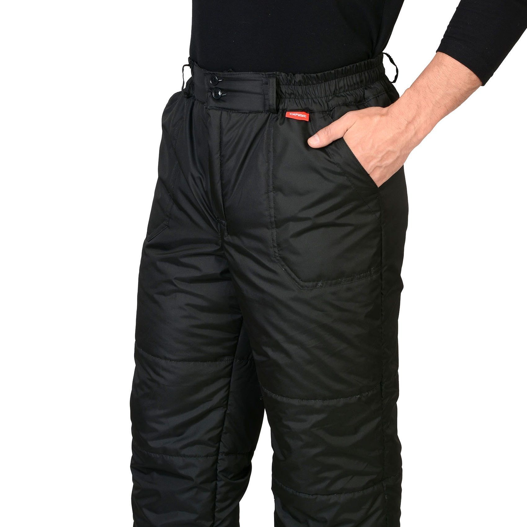 Брюки утепленные Европа черные р.104-108/182-188