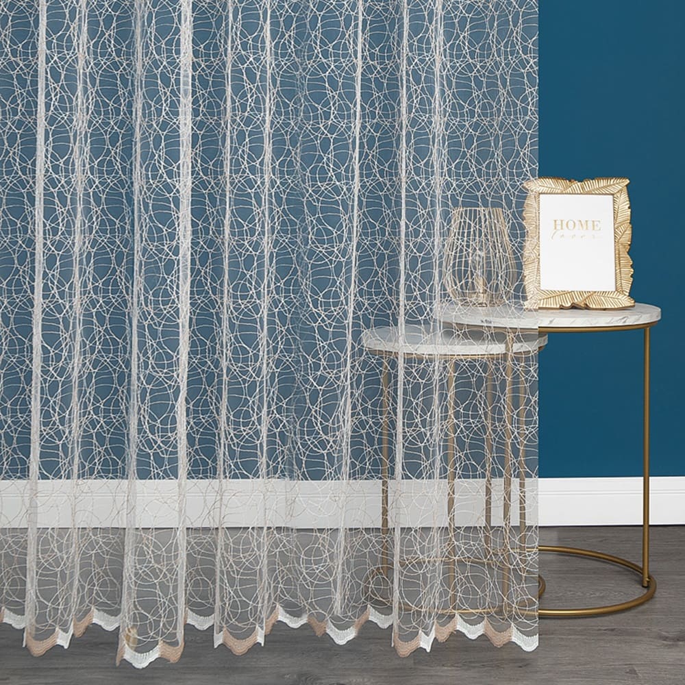 Ткань для штор Сетка вышивка Valencia TRT 8172-be/290 SB
