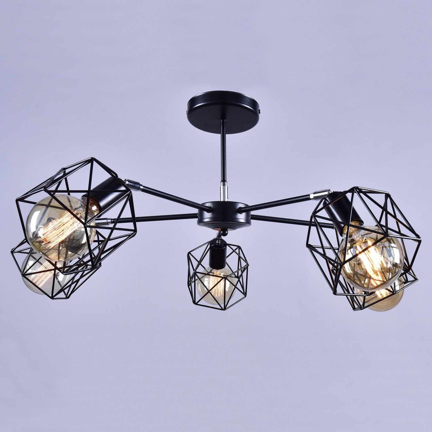 Люстра "Анхель" РС21101 BK+CR/5C