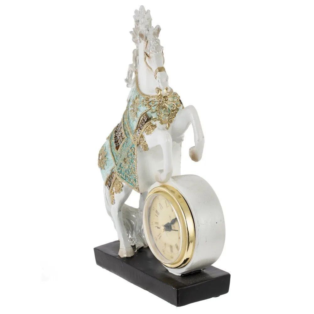 Фигурка декоративная Лошадь с часами L16 W5 H22 см 824463
