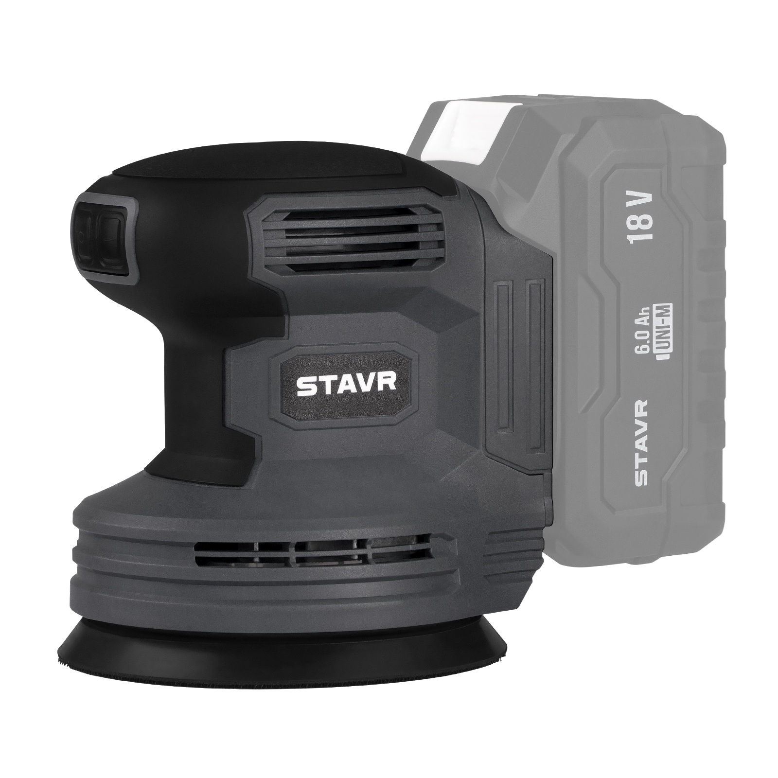 Шлифмашина эксцентриковая Stavr SOS 18-125V 125 мм без АКБ и ЗУ