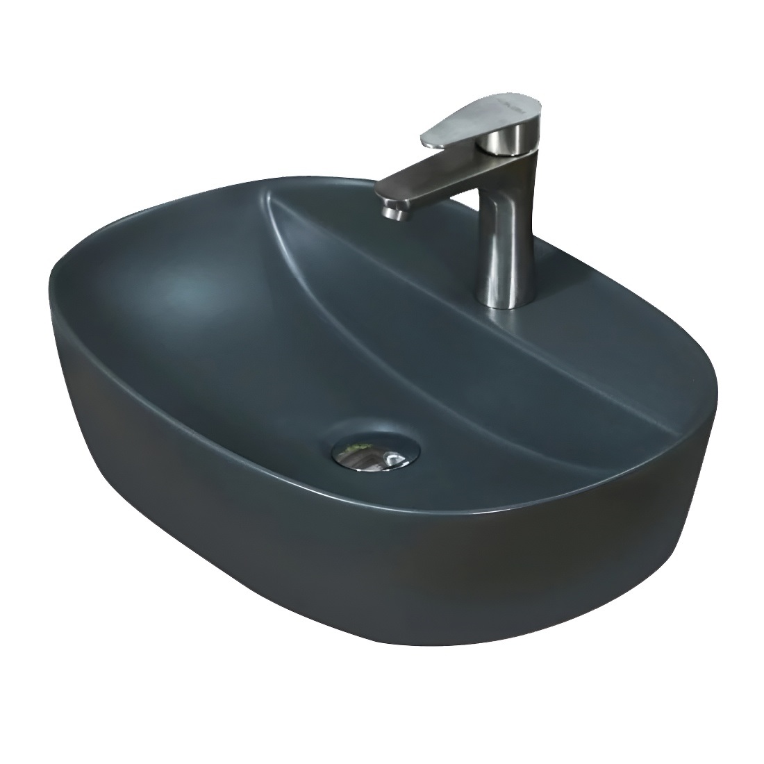 Раковина накладная Melana MLN-320356MDG матовая темно-серая