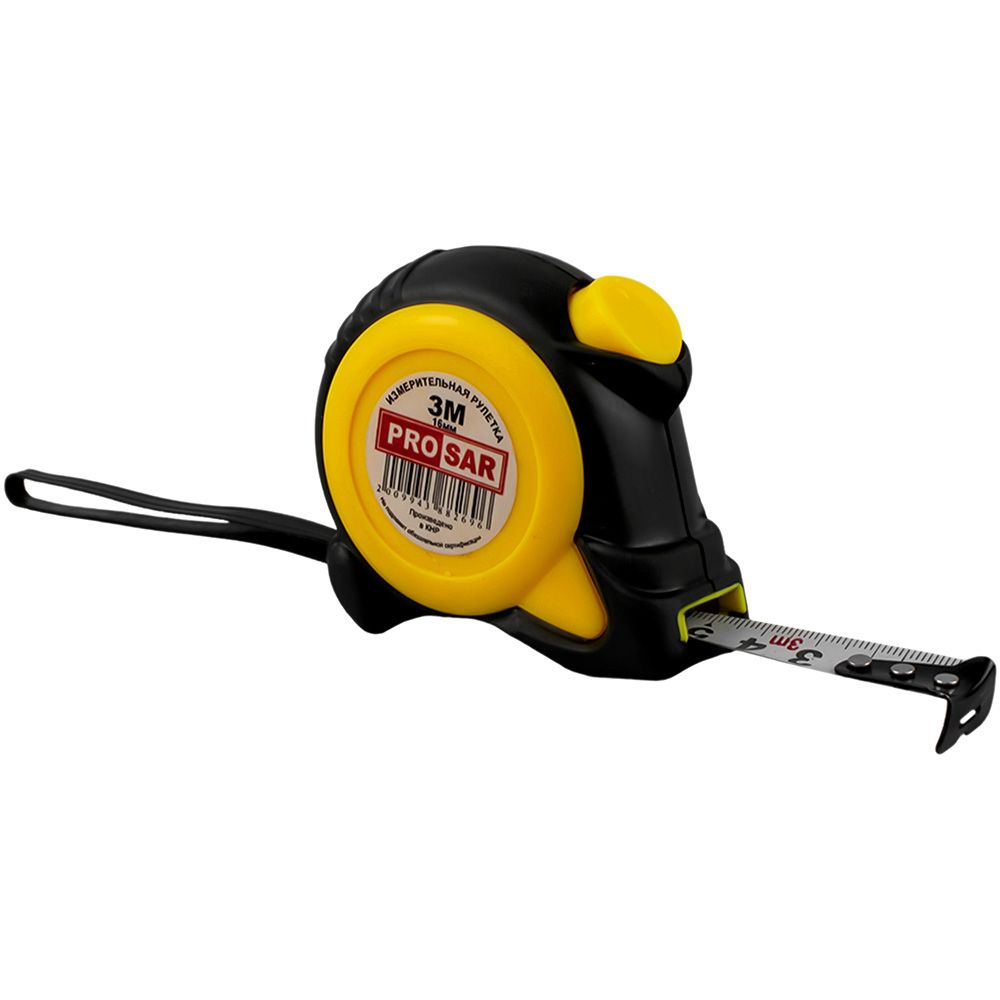 Рулетка 3 м х 16 мм автостоп Pro Sar