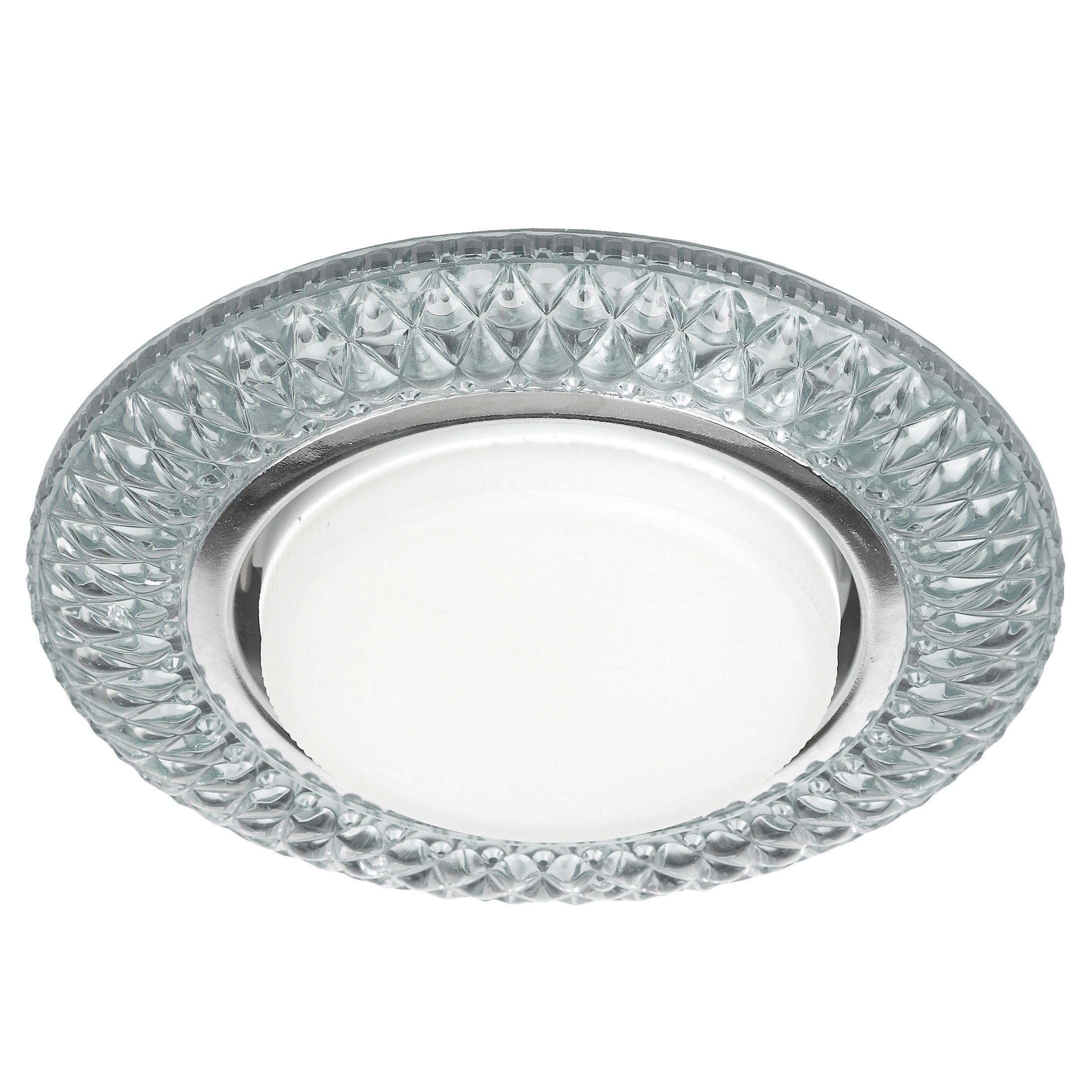 Светильник встраиваемый Эра DK LD23 SL/WH GX53 15Вт прозрачный cо светодиодной подсветкой