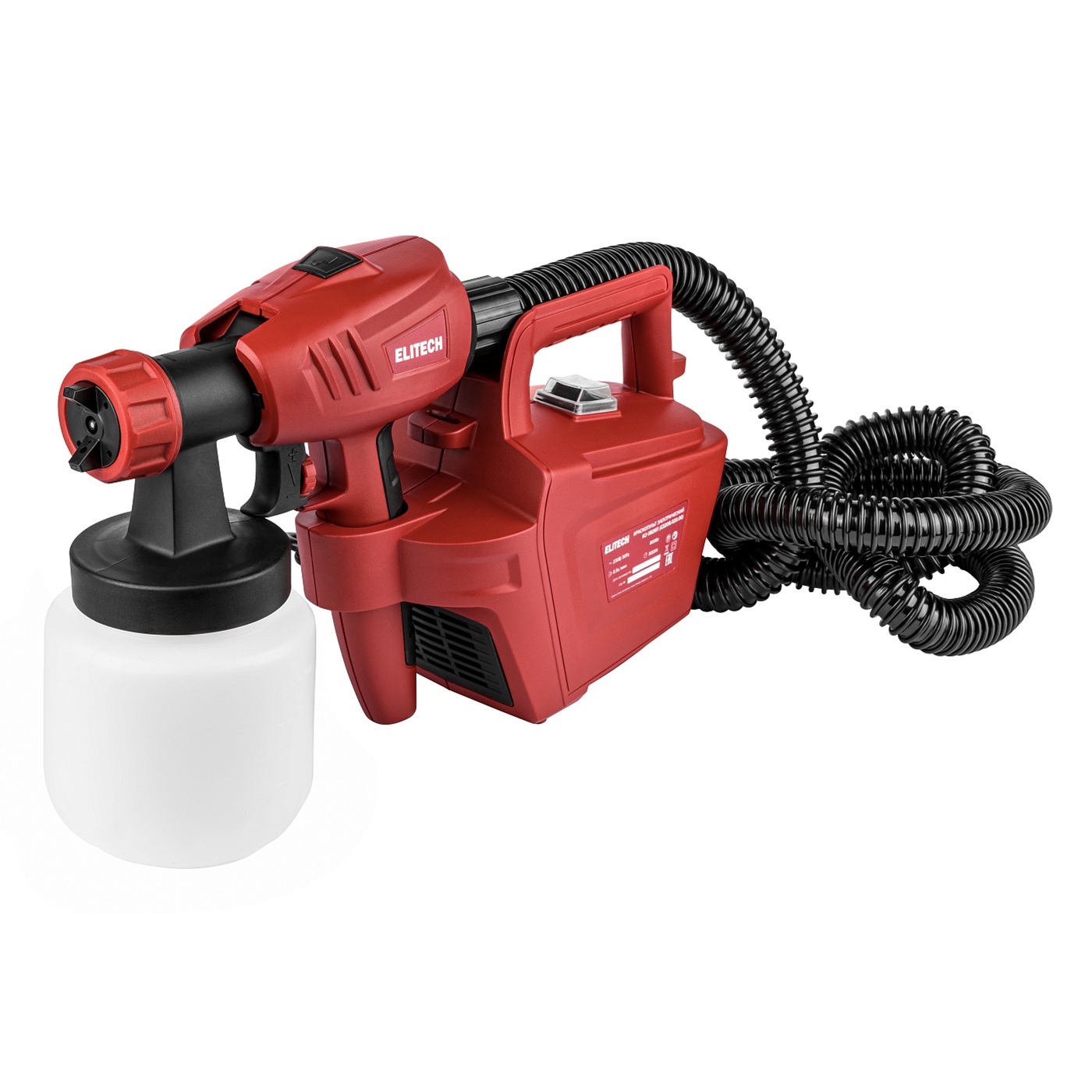 Краскопульт электрический Elitech КЭ 0826П 800Вт 0,9 л/мин