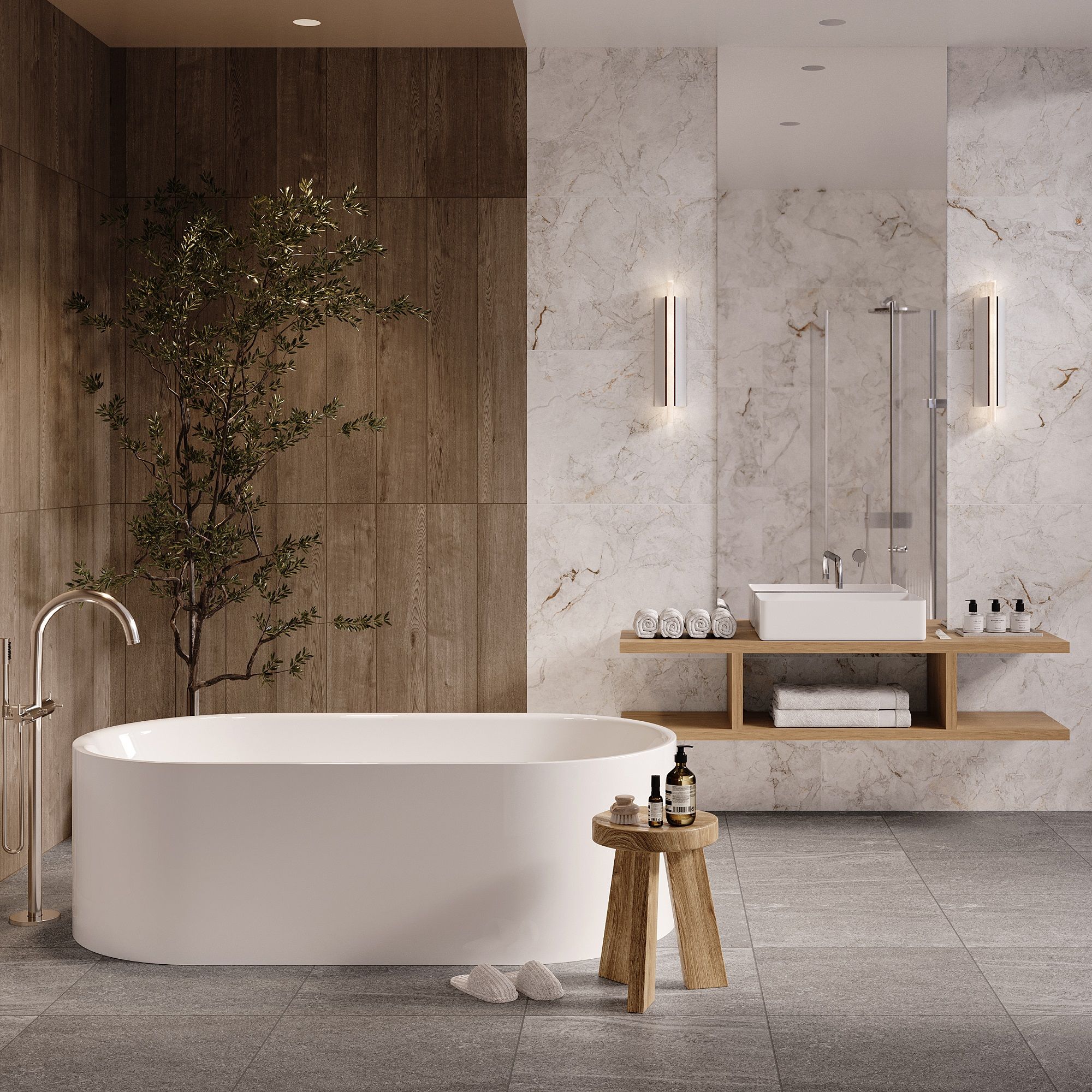 Керамогранит Onlygres MOG105 600x1200 мм белый полированный 1,44 м2