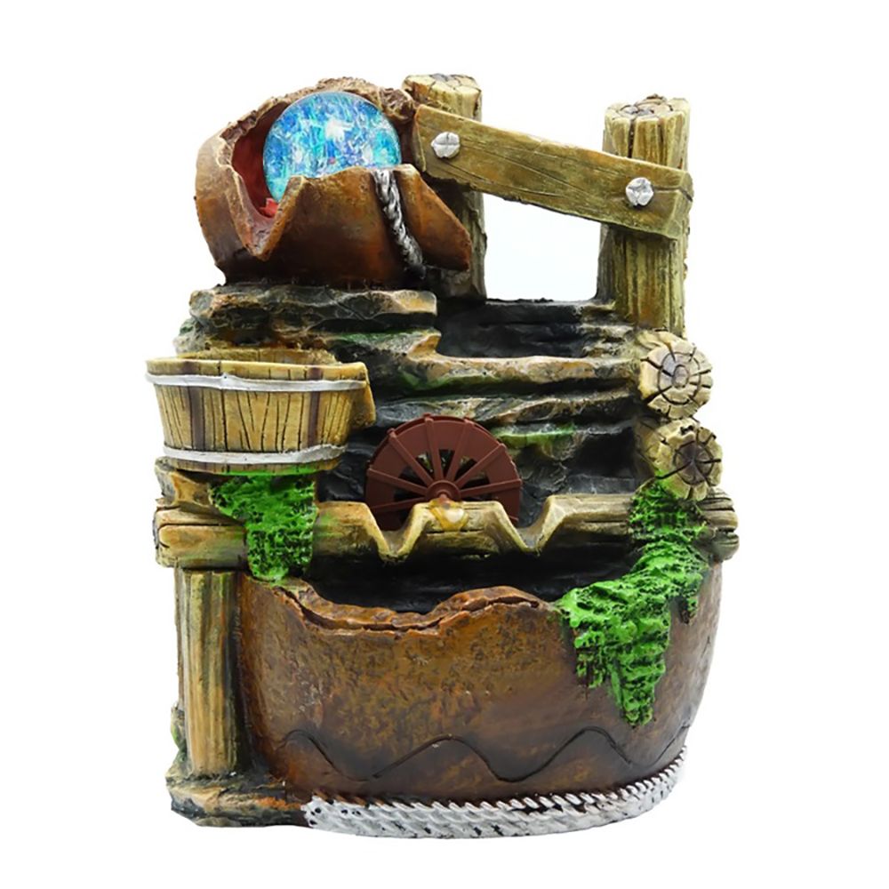 Фонтан декоративный 26х20х16 см с шаром и подсветкой 2024-7008