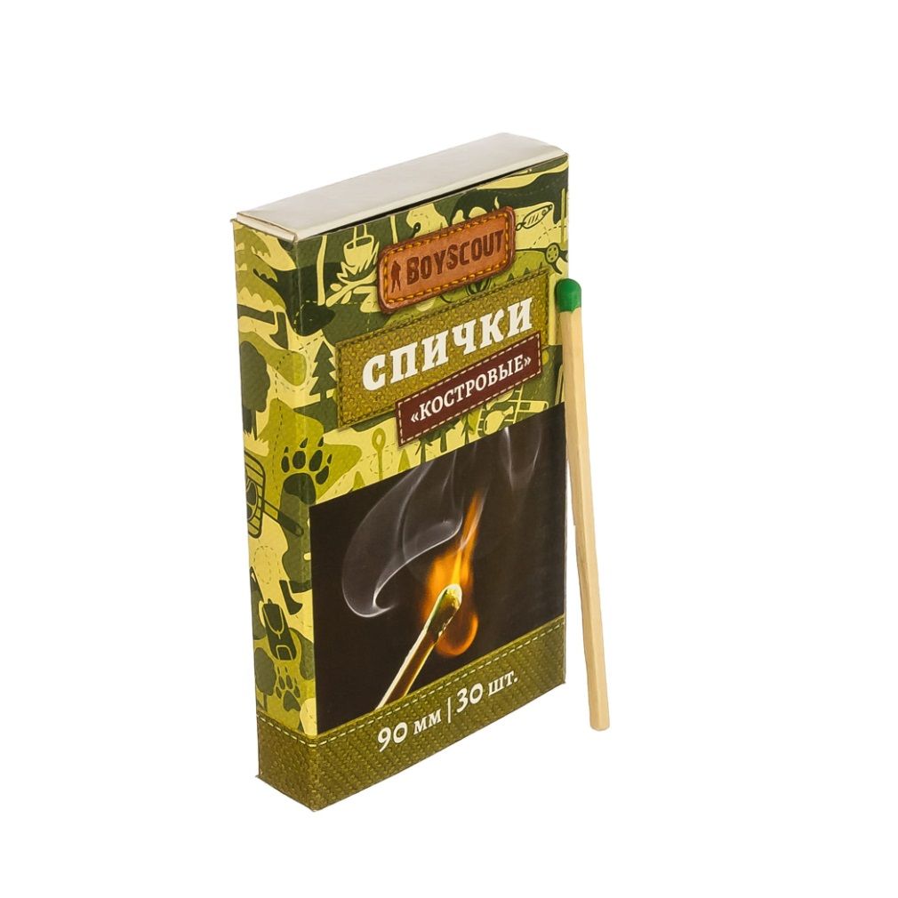Спички Костровые 90 мм 30 шт Boyscout