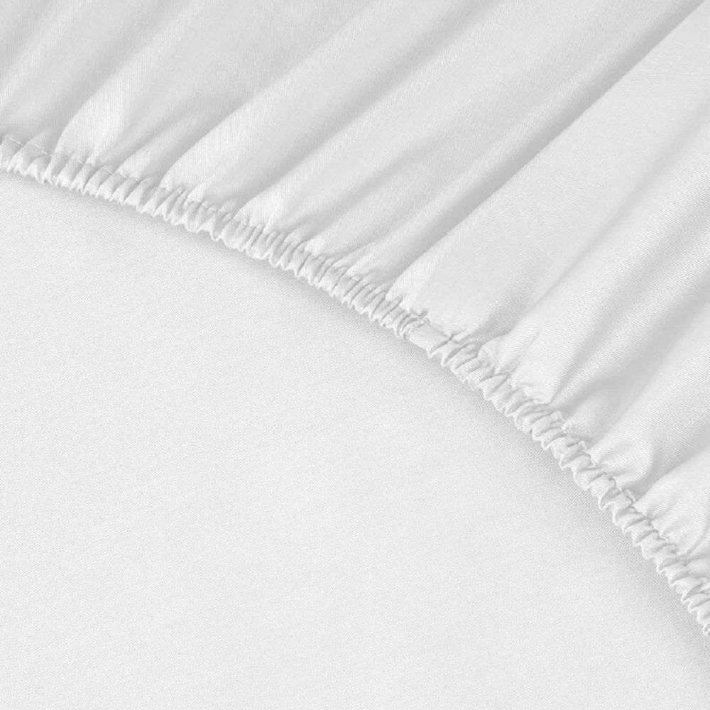 Простыня на резинке 140х200х23 см сатин Моноспейс ПРСС14 белая